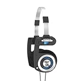 Koss Porta Pro Classic On-Ear Headphones, Retro Style, 3.5mm Wired Plug, Durable, Black/Silver