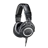 Audio-Technica ATH-M50X Professional Studio Monitor Headphones, Black, Professional Grade, Critically Acclaimed, with Detachable Cable