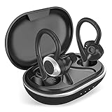comiso Wireless Earbuds Bluetooth Headphones, True Wireless in Ear Bluetooth 5.1 Earbuds with Microphone, Deep Bass, IPX7 Waterproof Loud Voice Earphones for Sport Outdoor Running Gym Workout(Black)