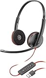 Plantronics - Blackwire 3220 - Wired Dual-Ear (Stereo) Headset with Boom Mic - USB-A to connect to your PC and/or Mac