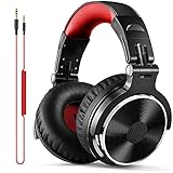 OneOdio Over Ear Headphone, Wired Bass Headsets with 50mm Driver, Foldable Lightweight Headphones and Additional 6.3mm 1/4 to 3.5mm 1/8inch 9.8ft Cable