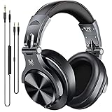 OneOdio A70 Bluetooth Over Ear Headphones, Studio Headphones with Shareport, Wired and Wireless Professional Monitor Recording Headphones with Additional 6.3mm 9.8ft Cable and 3.5mm 3.9ft Cable