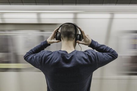 man wearing Noise Cancelling Headphones