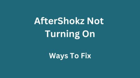 AfterShokz Not turning on