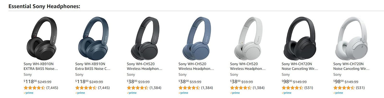 sony headphones deals