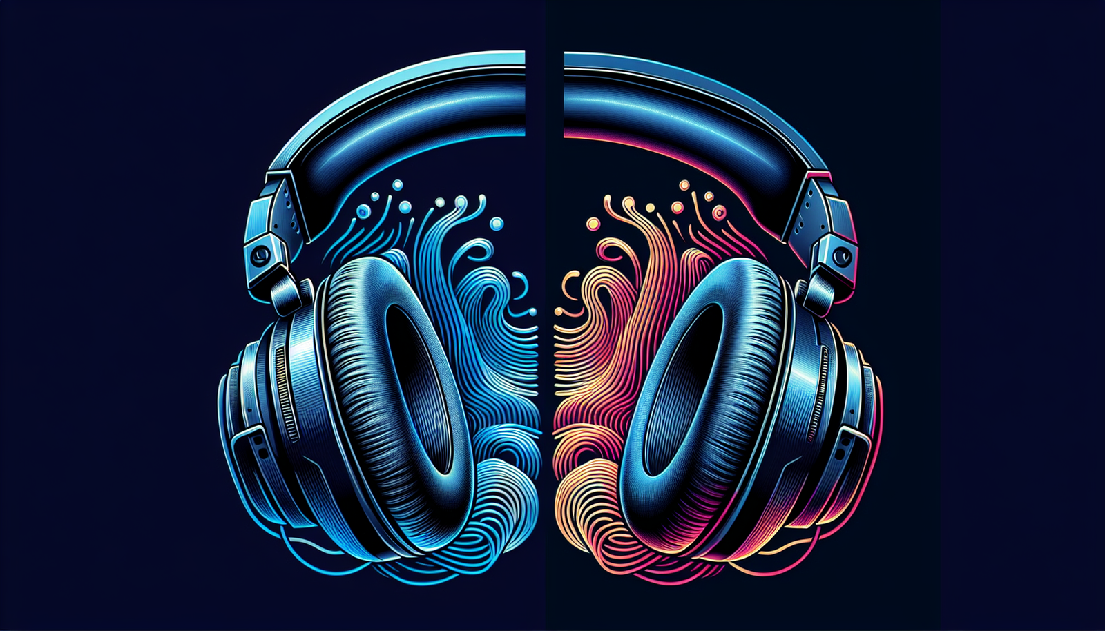 Comparison between open-back and closed-back headphones